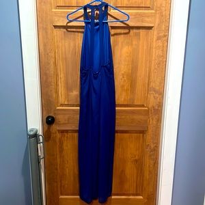 Socialite royal blue Maxi backless dress